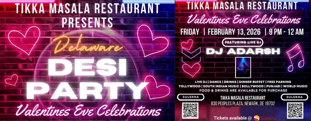 Delaware Desi Valentine’s Eve Party