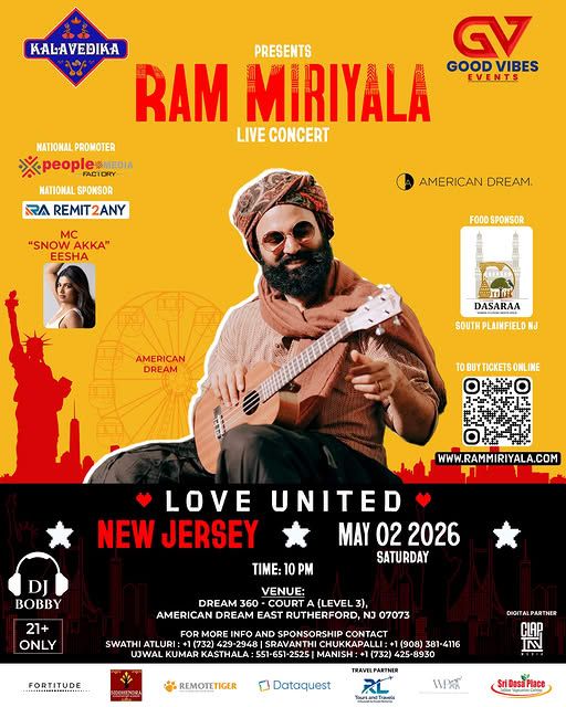 RAM MIRIYALA LIVE IN NEW JERSEY.