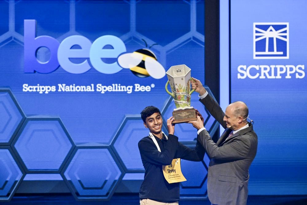 Shrey Parikh is the 2026 Scripps National Spelling Bee Champion!