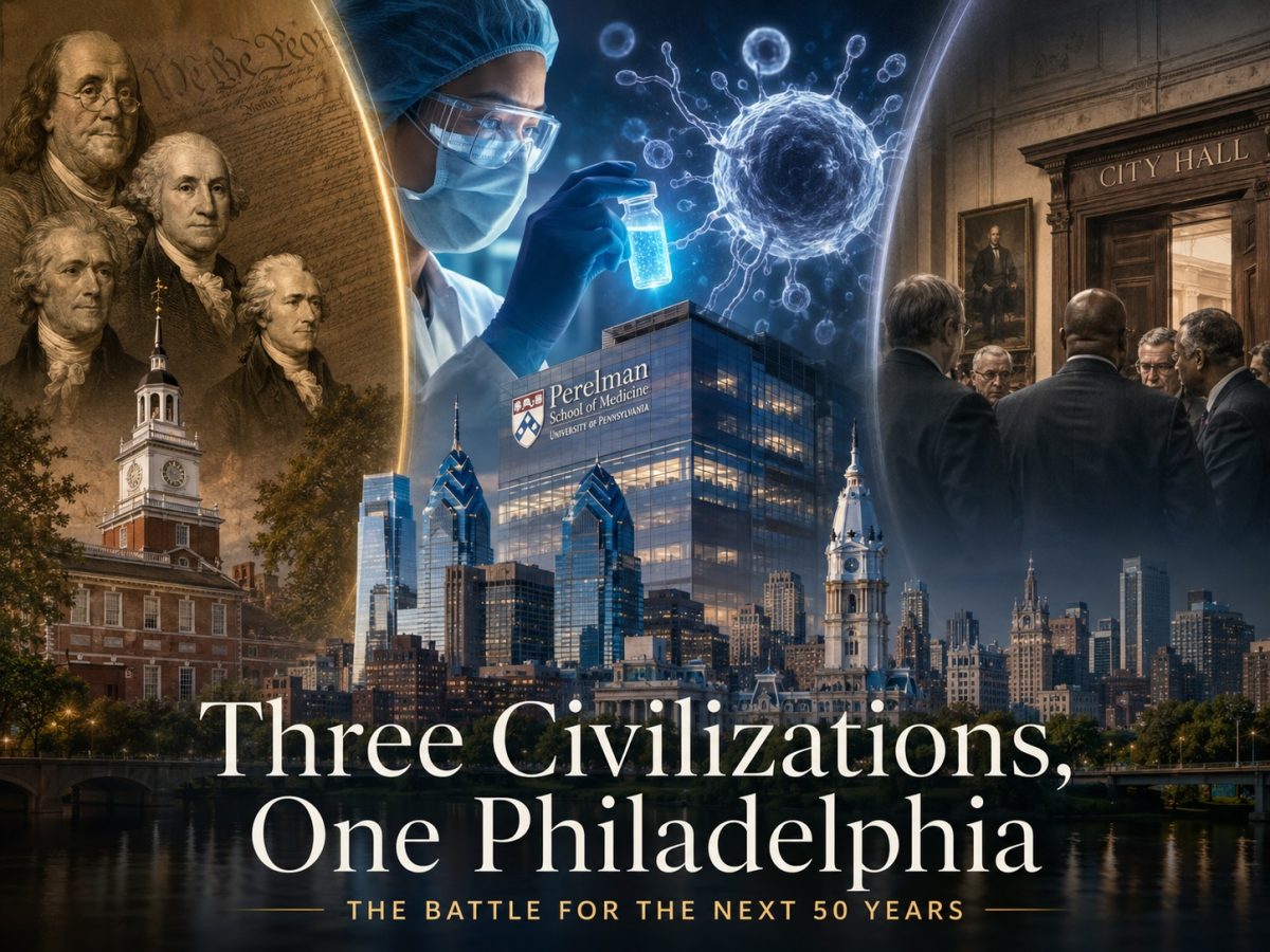 The three Philadelphias: Inward, backward, forward